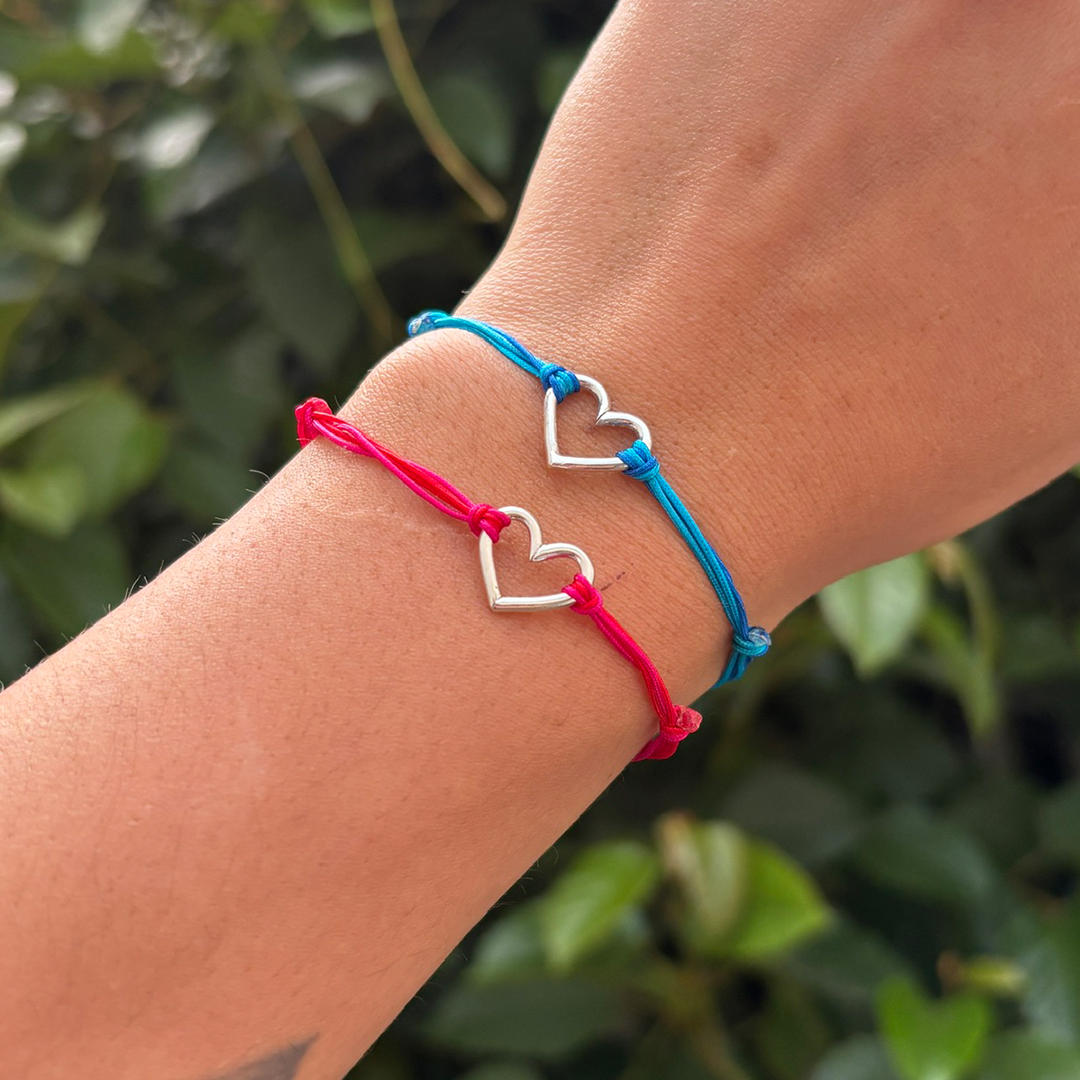 Pulsera corazón alambre