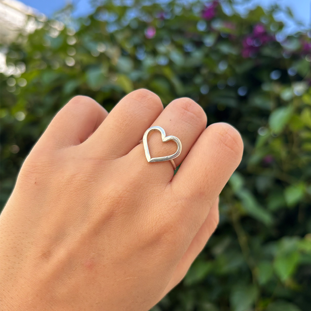 Anillo corazón grande