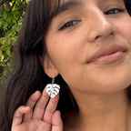 Aretes colgantes monstera