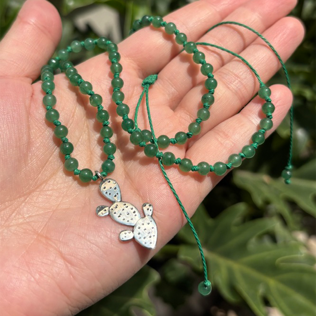 Collar nopal con jade