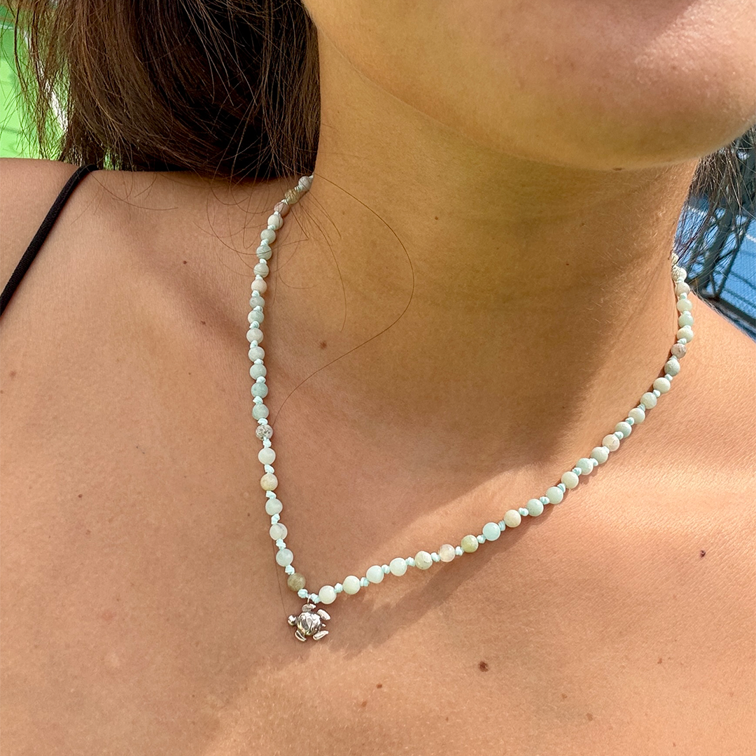 Collar tortuga con amazonita