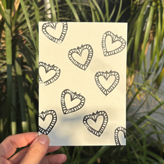 Postal Corazones Milagritos