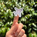 Sticker avión gris