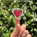 Sticker corazon milagritos naranja